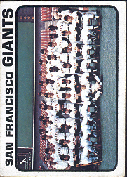1973 Topps Baseball Cards      434     San Francisco Giants TC